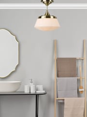 Dar Lighting Brass Caden Semi Flush - Image 1 of 4