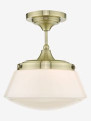 Dar Lighting Brass Caden Semi Flush - Image 2 of 4