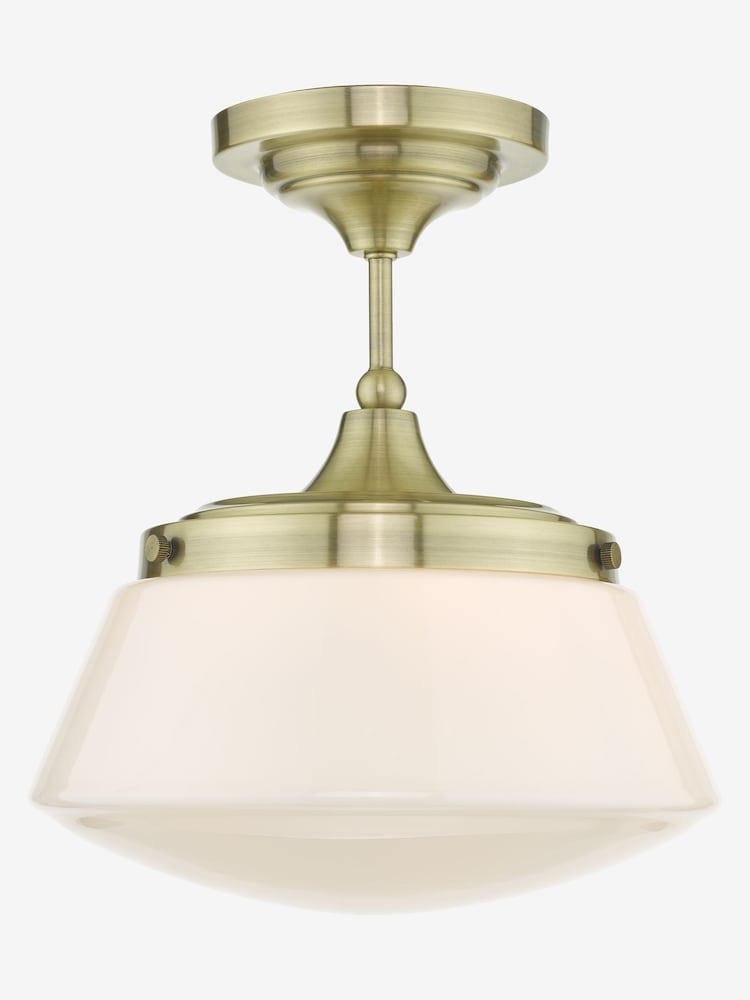 Dar Lighting Brass Caden Semi Flush - Image 2 of 4 Dar Lighting Brass Caden Semi Flush - Image 2 of 4