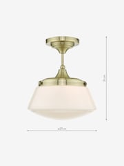 Dar Lighting Brass Caden Semi Flush - Image 4 of 4
