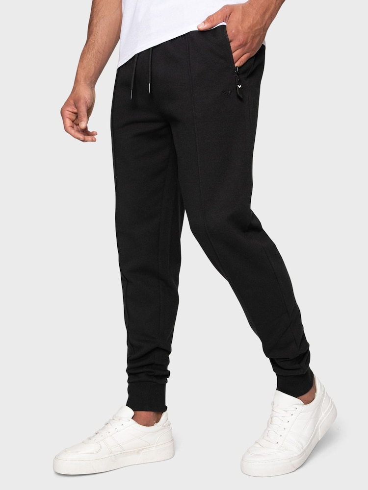 Threadbare Black Cuffed Joggers - Image 1 of 4