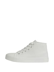 Lipsy White Flat High Top Lace Up Flatform Trainer - Image 4 of 4