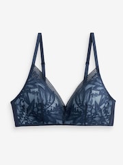 Blue/Neutral Pad Non Wire Lace Detail Bras 2 Pack - Image 8 of 10