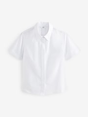 White Short Sleeve Collared Shirt - Image 4 of 5