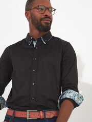 Joe Browns Black 100% Cotton Superb Double Collar Shirt - Image 4 of 5