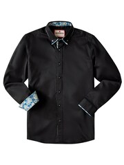 Joe Browns Black 100% Cotton Superb Double Collar Shirt - Image 5 of 5