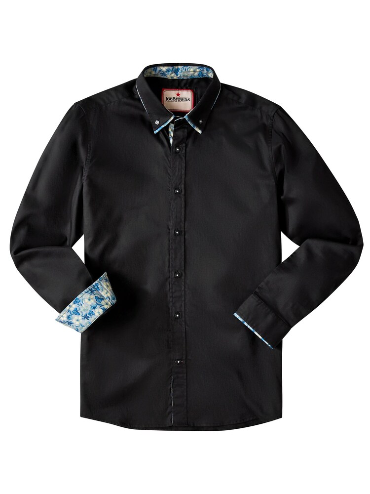 Joe Browns Black 100% Cotton Superb Double Collar Shirt - Image 5 of 5