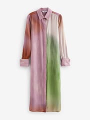 Multi Blur Print Long Sleeve Longline Shirt - Image 5 of 6