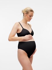 Mamalicious Black Maternity Cotton String Underwear - Image 1 of 3