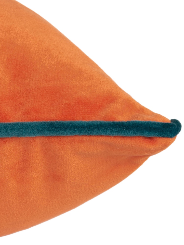 Furn Orange Meridian Velvet 45cm X 45cm Cushion Cover - Image 5 of 5 Furn Orange Meridian Velvet 45cm X 45cm Cushion Cover - Image 5 of 5