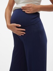 Mamalicious Umstandsmode Überbauch-Stretchhose mit weitem Bein - Bild 5 von 6