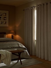 Natural Super Soft Cosy Blackout/Thermal Eyelet Curtains - Image 3 of 6