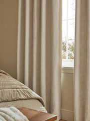 Natural Super Soft Cosy Blackout/Thermal Eyelet Curtains - Image 4 of 6