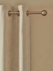 Natural Super Soft Cosy Blackout/Thermal Eyelet Curtains - Image 5 of 6