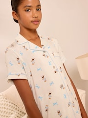لون كريم دب - حزمة Lipsy Jersey Shirt And Long Leg بيجامات (5-16yrs) - صورة 5 من 6