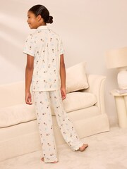 لون كريم دب - حزمة Lipsy Jersey Shirt And Long Leg بيجامات (5-16yrs) - صورة 6 من 6