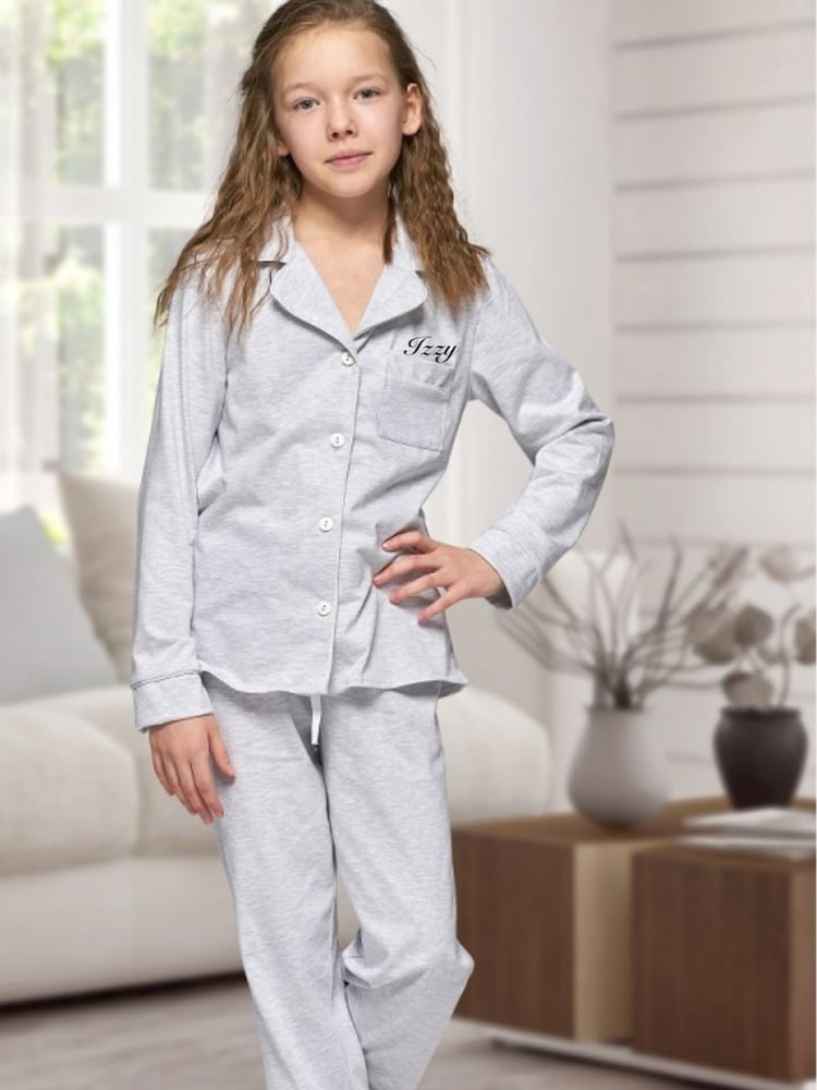 Personalised Jersey Long Pyjamas - Image 1 of 1