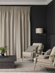 Cortinas forradas a lápis com listras metálicas - Imagem 2 de 5