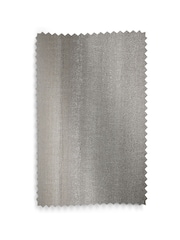 Silver Grey Metallic Stripe Eyelet Blackout/Thermal Curtains - Image 6 of 7