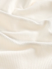 Ecru White Textured 100% Cotton Vest - Image 7 of 7