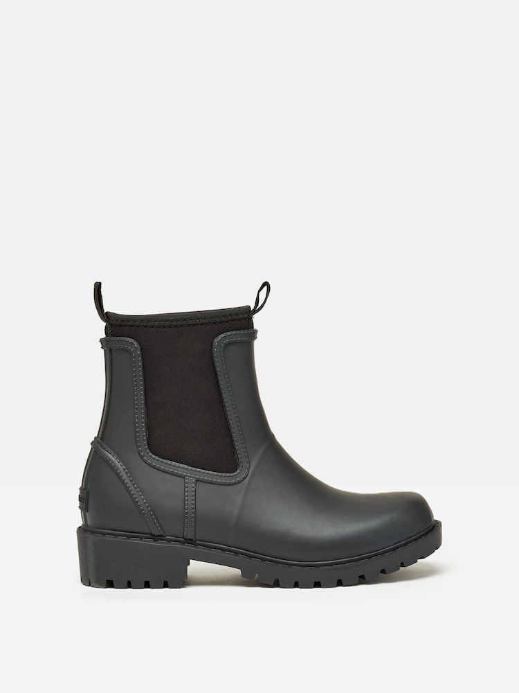 Черный - Joules Oakfield Short Neoprene-Lined Ankle Wellies - Image 1 of 6