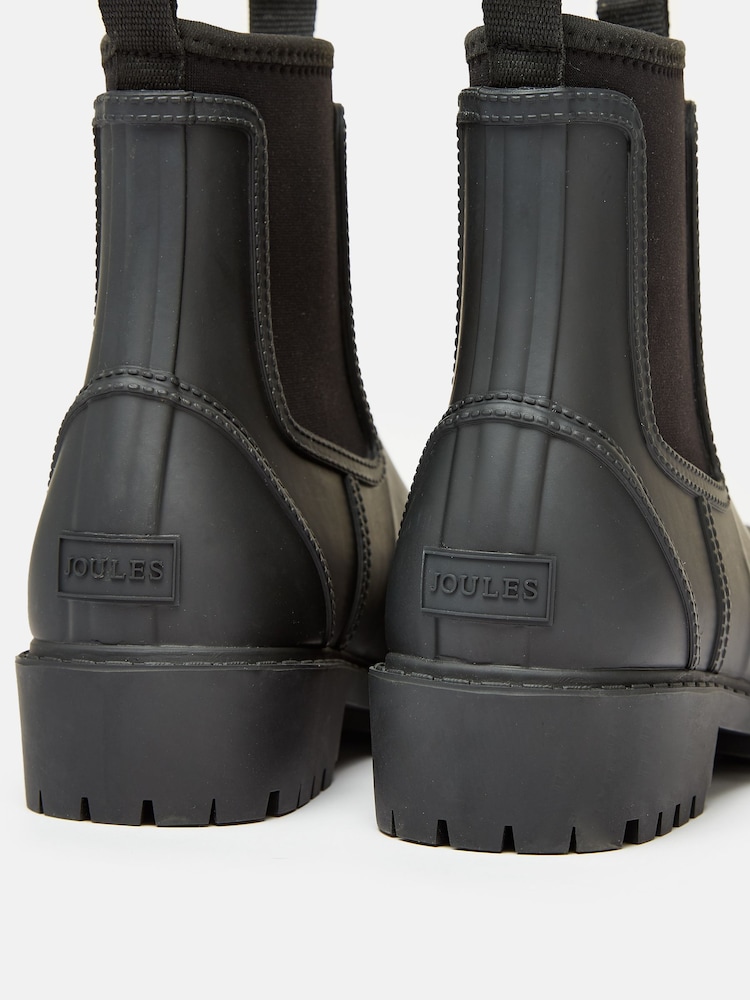 Joules Oakfield Black Short Neoprene-Lined Ankle Wellies - Image 5 of 6