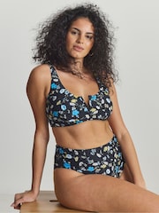 Simply Be Black Magisculpt V Wire Detail Bikini Top - Image 1 of 4