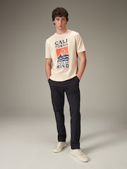 Ecru Wave Summer Block Print T-Shirt - Image 2 of 7