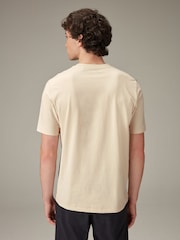 Ecru Wave Summer Block Print T-Shirt - Image 3 of 7