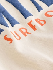 Ecru Wave Summer Block Print T-Shirt - Image 6 of 7