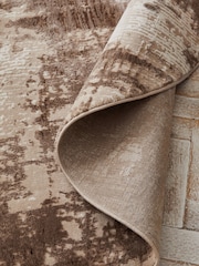 Champagne Gold Mica Abstract Circle Rug - Image 2 of 3