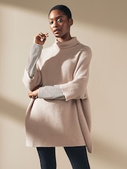 bouillie d'avoine - Poncho en maille à manches Rayé - Image 1 de 6