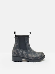 Черный/звериный принт - Joules Oakfield Short Neoprene-Lined Ankle Wellies - Image 1 of 6