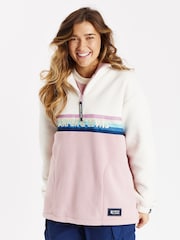 Harper & Lewis Cream One Eighty 1/4 Zip Polar Fleece - Image 1 of 7