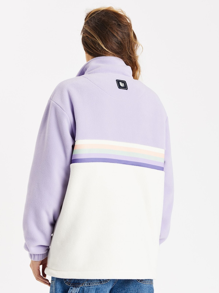 Harper & Lewis Purple One Eighty 1/4 Zip Polar Fleece - Image 2 of 6