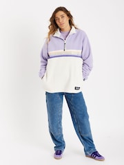 Harper & Lewis Purple One Eighty 1/4 Zip Polar Fleece - Image 3 of 6
