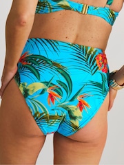 Simply Be Blue Magisculpt Ruched High Waist Bikini Briefs - Image 2 of 4