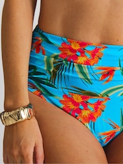 Simply Be Blue Magisculpt Ruched High Waist Bikini Briefs - Image 4 of 4
