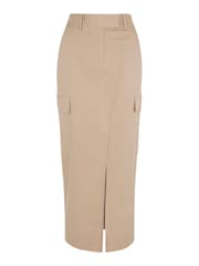 Mint Velvet Brown Cotton Cargo Skirt - Image 3 of 4