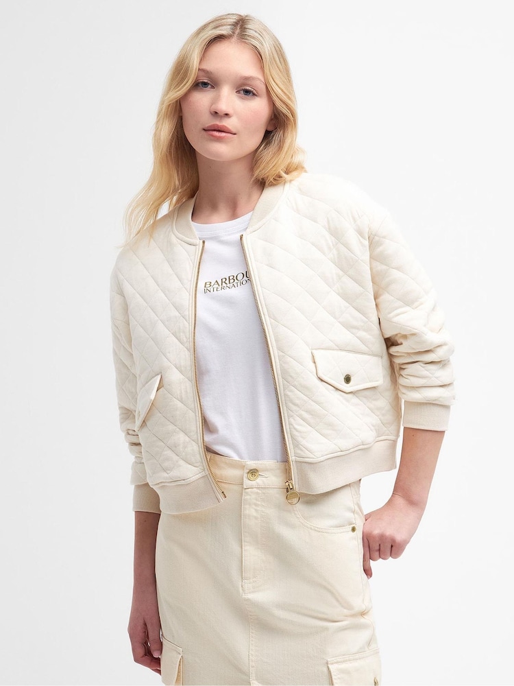 Barbour® International Alicia Quilted Bomber Jacket - Image 1 of 7