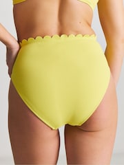 Simply Be Yellow Magisculpt Scallop Bikini Briefs - Image 3 of 4
