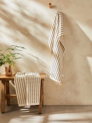 Black/White Natural Mono Stripe and Pattern 100% Cotton Towel Bales Set of 2 - Image 1 of 3