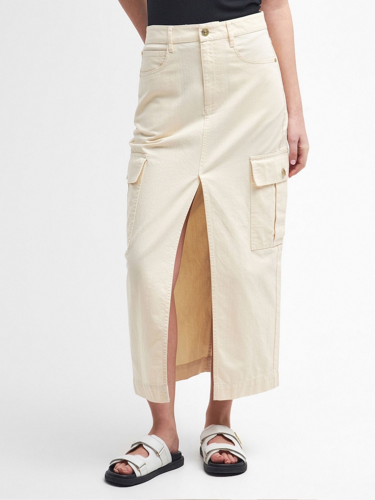 Barbour® International Tamsin Denim 100% Cotton Maxi Skirt - Image 1 of 7