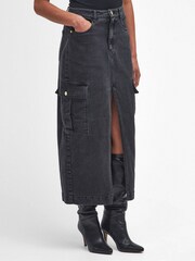 Barbour® International Tamsin Denim 100% Cotton Maxi Skirt - Image 1 of 7