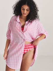 Simply Be Pink Beach Placement Graphic Shirt - Image 2 of 4