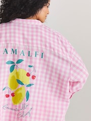 Simply Be Pink Beach Placement Graphic Shirt - Image 4 of 4