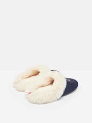 Joules Slippet Luxe Navy Blue Horse Embroided Slippers - Image 4 of 7