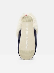 Joules Slippet Luxe Navy Blue Horse Embroided Slippers - Image 6 of 7