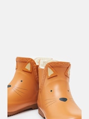 Joules Kids' Orange Character Fleece Lined Ankle Wellies - Image 5 of 6