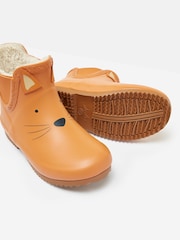Joules Kids' Orange Character Fleece Lined Ankle Wellies - Image 6 of 6